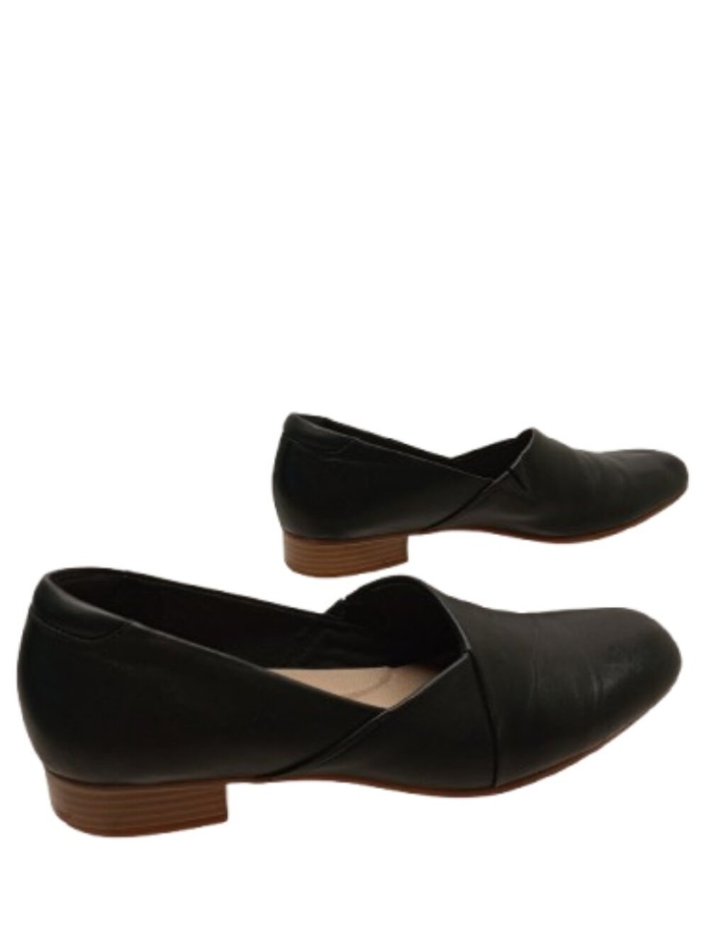 Collection by Clarks Juliet Palm Slip On Shoes Size 11N Black Leather Upper